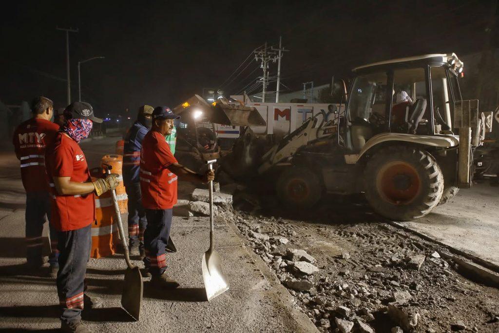 Obras-nocturnas-en-Monterrey-Marcelo-Segovia-Adiós-baches-Servicios-Públicos-Mantenimiento-vial